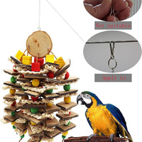 HKM-528787 Natural Corn Husk and Tree Bark Gnawing Logs for Small and Medium Parrots