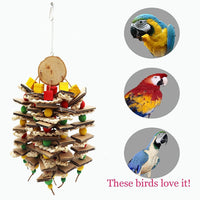 HKM-528787 Natural Corn Husk and Tree Bark Gnawing Logs for Small and Medium Parrots
