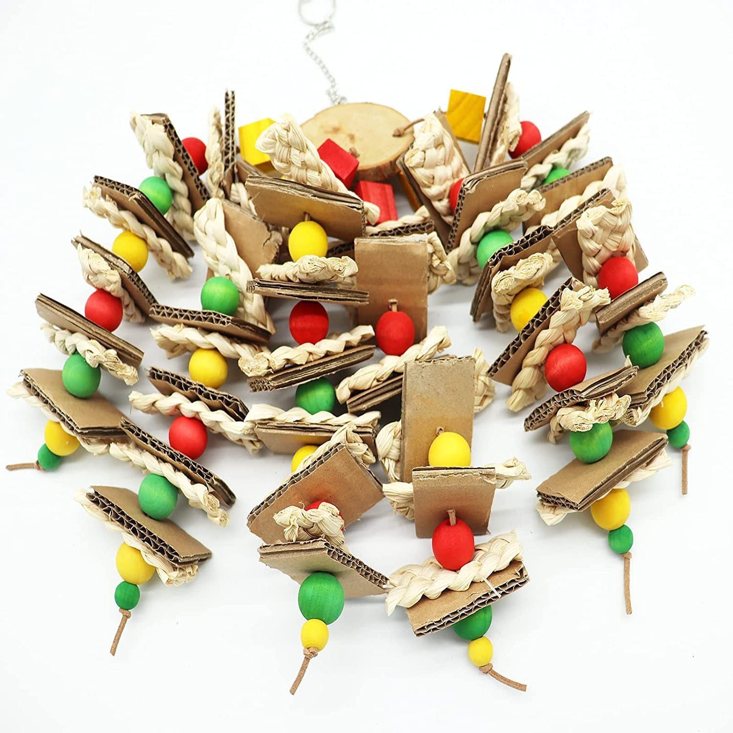 HKM-528787 Natural Corn Husk and Tree Bark Gnawing Logs for Small and Medium Parrots
