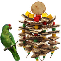 HKM-528787 Natural Corn Husk and Tree Bark Gnawing Logs for Small and Medium Parrots