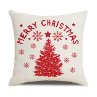 HKM-528979 Cartoon Anime Linen Cushion Cover 45x45cm - Christmas Series