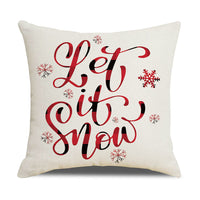 HKM-528979 Cartoon Anime Linen Cushion Cover 45x45cm - Christmas Series