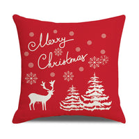 HKM-528979 Cartoon Anime Linen Cushion Cover 45x45cm - Christmas Series