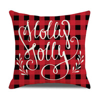 HKM-528979 Cartoon Anime Linen Cushion Cover 45x45cm - Christmas Series