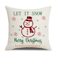 HKM-528979 Cartoon Anime Linen Cushion Cover 45x45cm - Christmas Series