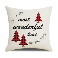 HKM-528979 Cartoon Anime Linen Cushion Cover 45x45cm - Christmas Series