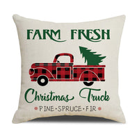 HKM-528979 Cartoon Anime Linen Cushion Cover 45x45cm - Christmas Series