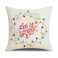 HKM-528979 Cartoon Anime Linen Cushion Cover 45x45cm - Christmas Series
