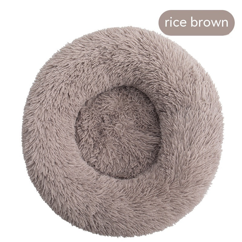 HKM-528979 Soft Plush Round Kennel - Removable and Washable, Multiple Sizes Available