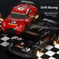HKM-529107 High-Speed 1:16 Scale 4WD Remote Control Drift Car with PVC Shell and Lights