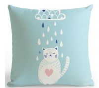 HKM-529235 Be Happy Bear Plush Cushion Cover - Soft 45x45cm Pillowcase