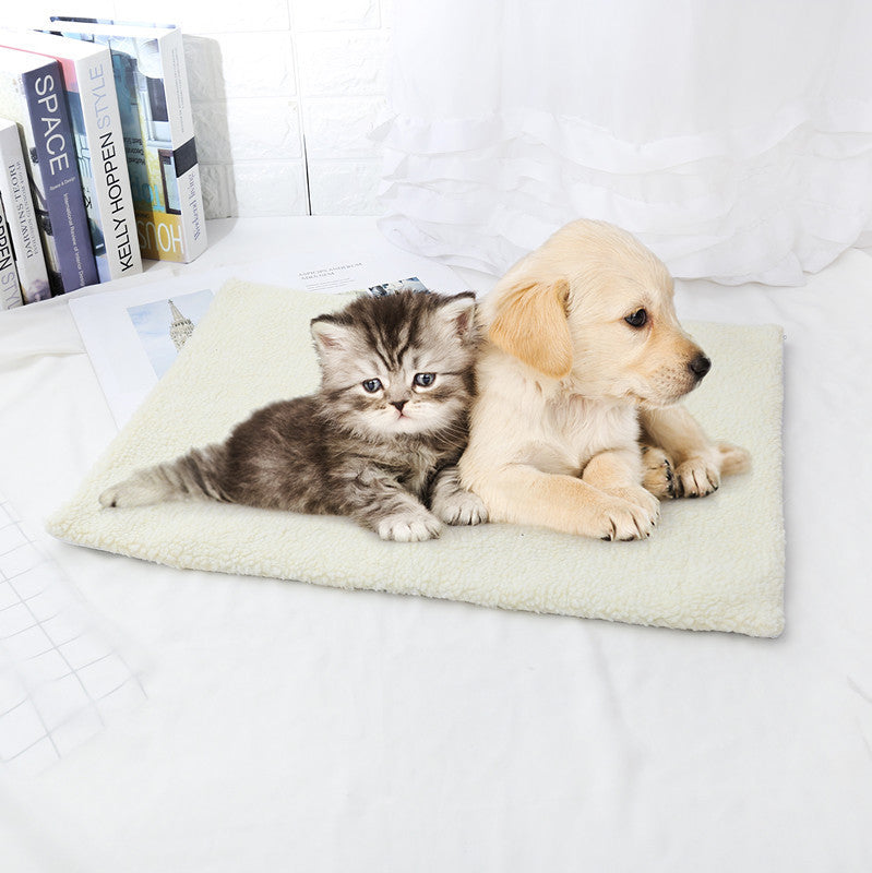 HKM-529235 Warm Lamb Down Dog Kennel Pet Pad Self Heating
