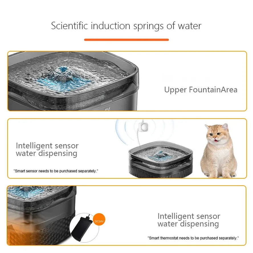 KTX-529299 9L Automatic Pet Water Fountain for Cats and Dogs - Ultra Quiet Circulation Dispenser