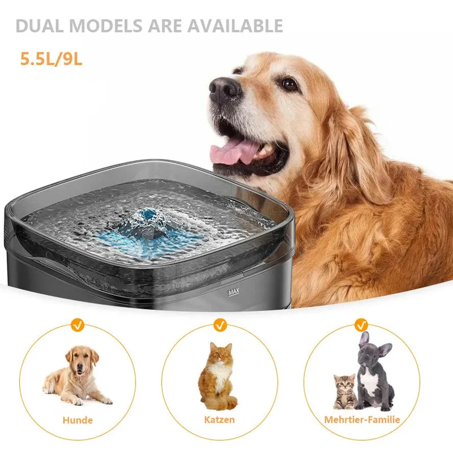 KTX-529299 9L Automatic Pet Water Fountain for Cats and Dogs - Ultra Quiet Circulation Dispenser