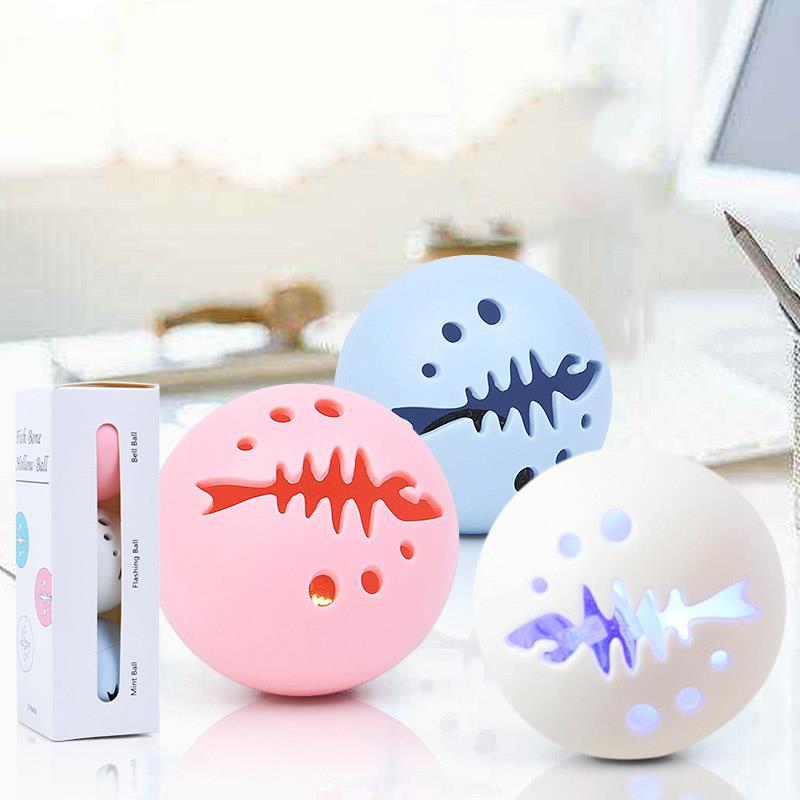HKM-529299 Cat toy ball mint bell glow toy