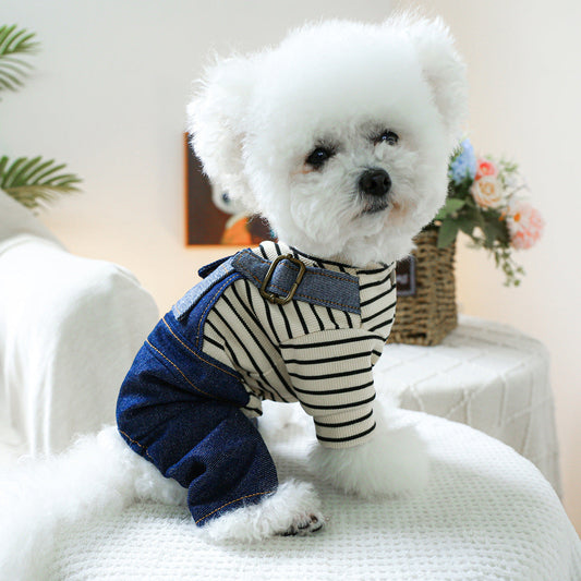 HKM-529363 Vintage Heart Shaped Dog Suspenders Pants - Various Sizes Available