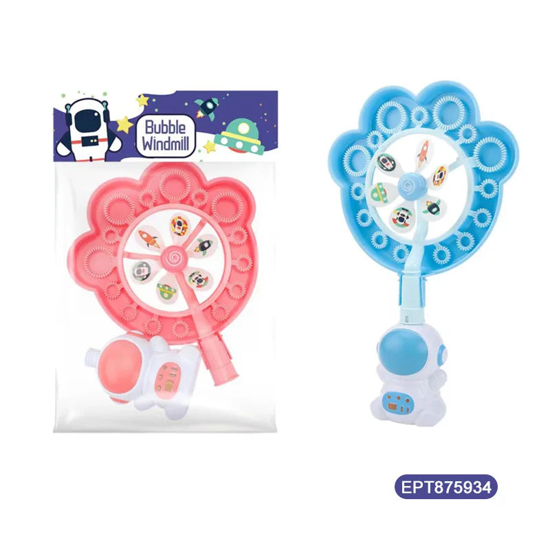 HKM-529491 Colorful Outdoor Bubble Machine Toy for Kids - Giant Bubble Blowing Fun