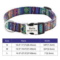 HKM-529555 Personalized Nylon Pet Collar with Custom Colors and Sizes