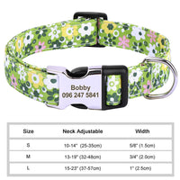HKM-529555 Personalized Nylon Pet Collar with Custom Colors and Sizes