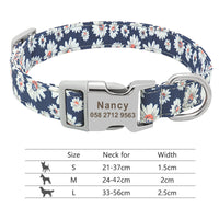 HKM-529555 Personalized Nylon Pet Collar with Custom Colors and Sizes