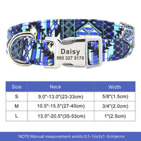 HKM-529555 Personalized Nylon Pet Collar with Custom Colors and Sizes