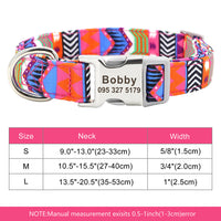 HKM-529555 Personalized Nylon Pet Collar with Custom Colors and Sizes
