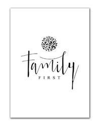 HKM-529619 Minimalist Black and White Cotton and Polyester Wall Art Mural with Inspirational Quote for Salon Décor