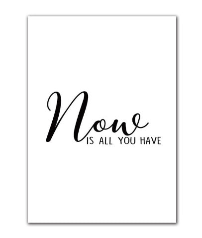 HKM-529619 Minimalist Black and White Cotton and Polyester Wall Art Mural with Inspirational Quote for Salon Décor