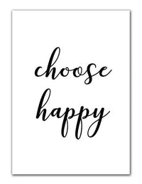 HKM-529619 Minimalist Black and White Cotton and Polyester Wall Art Mural with Inspirational Quote for Salon Décor