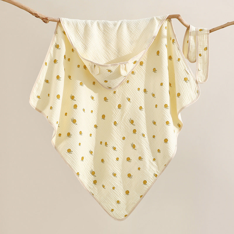 HKM-529683 Four-Layer Soft Cotton Baby Swaddling Quilt with Anti-Starle Design in Multiple Colors
