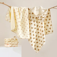 HKM-529683 Four-Layer Soft Cotton Baby Swaddling Quilt with Anti-Starle Design in Multiple Colors