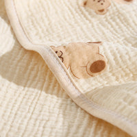 HKM-529683 Four-Layer Soft Cotton Baby Swaddling Quilt with Anti-Starle Design in Multiple Colors