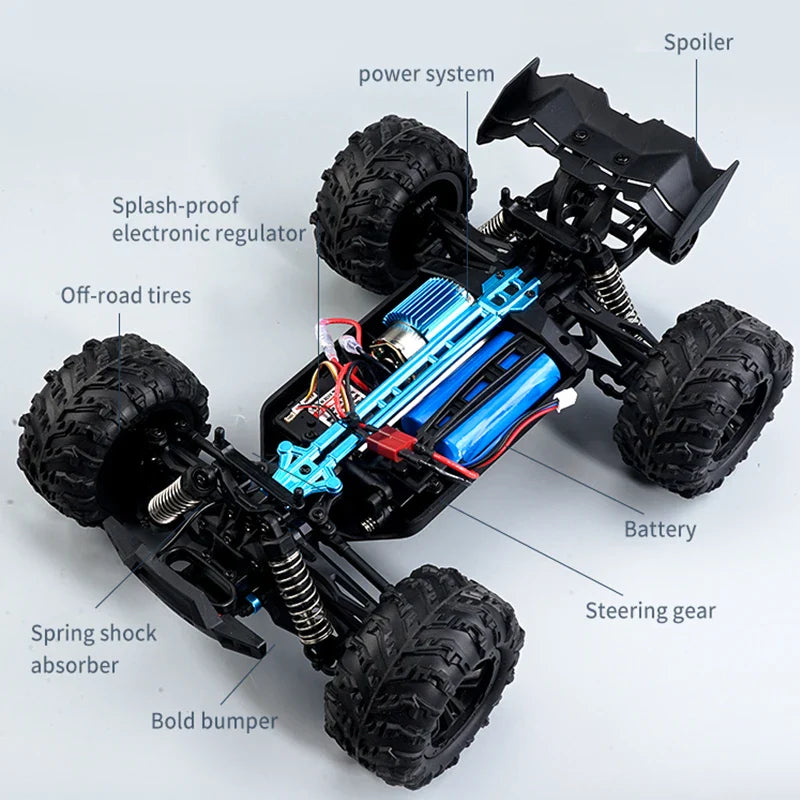 HKM-529683 High-Speed 38km/h 1:16 Electric 4WD Off-Road Remote Control Truck for All Ages