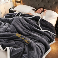 HKM-529683 Luxurious Lamb Cashmere Three-Layer Blanket - Available in Multiple Sizes