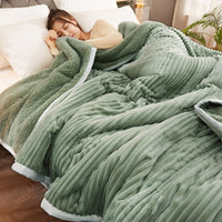 HKM-529683 Luxurious Lamb Cashmere Three-Layer Blanket - Available in Multiple Sizes