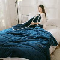 HKM-529683 Luxurious Lamb Cashmere Three-Layer Blanket - Available in Multiple Sizes