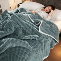 HKM-529683 Luxurious Lamb Cashmere Three-Layer Blanket - Available in Multiple Sizes