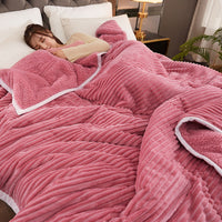 HKM-529683 Luxurious Lamb Cashmere Three-Layer Blanket - Available in Multiple Sizes