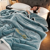 HKM-529683 Luxurious Lamb Cashmere Three-Layer Blanket - Available in Multiple Sizes