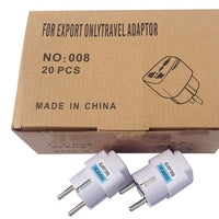 HKM-529747 Universal Multi-Country Plug Adapter for International Travel, 110-250V, 3-Hole & 2-Hole Versions
