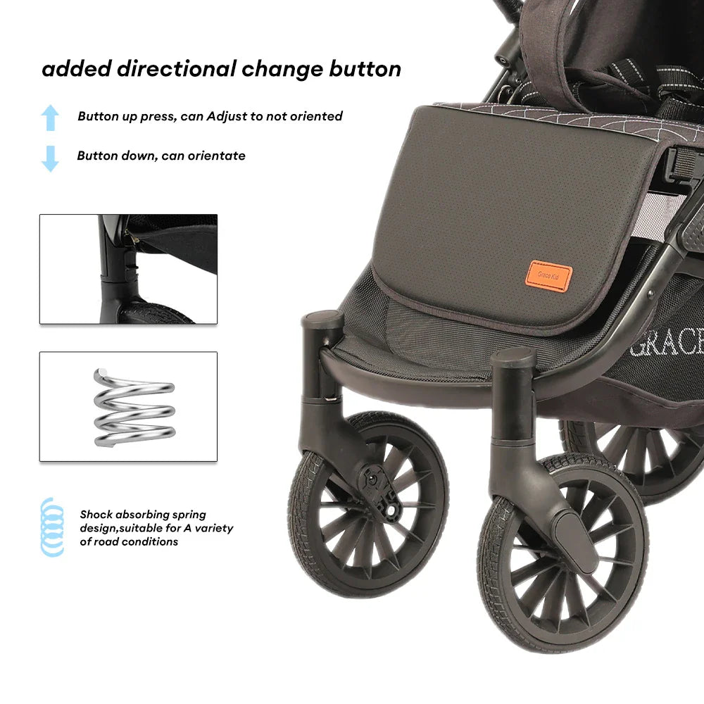 KTX-529875 Compact Travel Stroller for One Baby - Lightweight 2024 Design