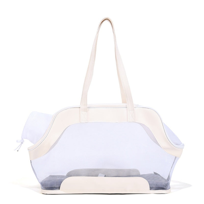 HKM-529875 MOORPET Medium Leather Cat Carry Bag - Stylish Pet Travel Bag in Multiple Colors