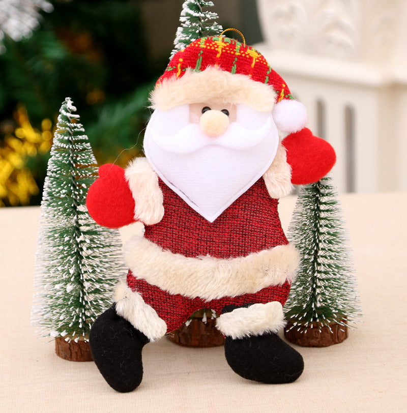 HKM-530131 Handmade Multicolor Dancing Cloth Puppet Pendant - Christmas Decor (18x12cm)