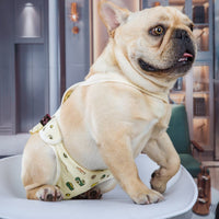 HKM-530195 Casual Cotton Physiological Pants for Dogs - Anti-harassment Design, Yellow & Blue, Sizes S-XL