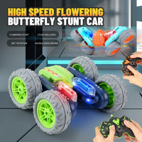 HKM-530259 Double-Sided Swing Arm RC Stunt Car with LED Flash Light, 2.4GHz 360 Rotation Remote Control Truck for Kids