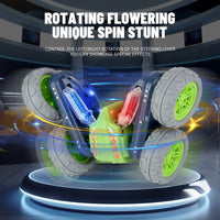 HKM-530259 Double-Sided Swing Arm RC Stunt Car with LED Flash Light, 2.4GHz 360 Rotation Remote Control Truck for Kids