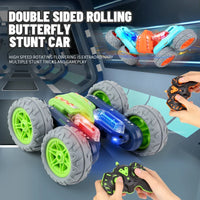 HKM-530259 Double-Sided Swing Arm RC Stunt Car with LED Flash Light, 2.4GHz 360 Rotation Remote Control Truck for Kids