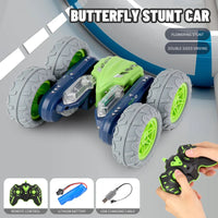 HKM-530259 Double-Sided Swing Arm RC Stunt Car with LED Flash Light, 2.4GHz 360 Rotation Remote Control Truck for Kids