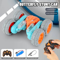 HKM-530259 Double-Sided Swing Arm RC Stunt Car with LED Flash Light, 2.4GHz 360 Rotation Remote Control Truck for Kids