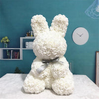 HKM-530451 Eternal Rose Bunny Decoration for Romantic Occasions - Ideal Wedding, Engagement & Gift Choice 45cm